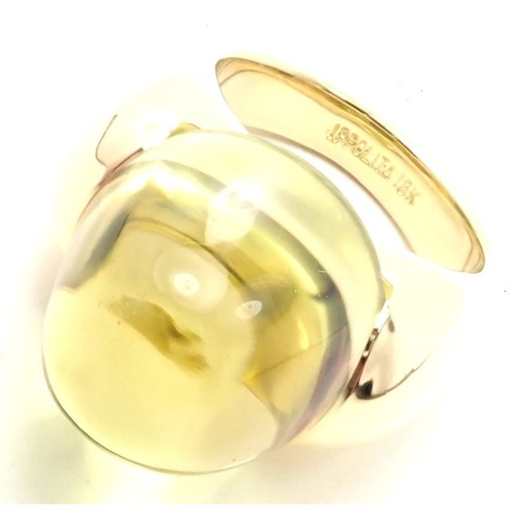 Authentic! Ippolita 18k Yellow Gold Lemon Citrine Ring - Picture 1 of 9